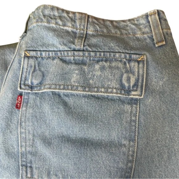 Levi’s 94 Baggy Cargo Jeans | Light Wash Denim | Wide Leg | Size 32 - Picture 6 of 8